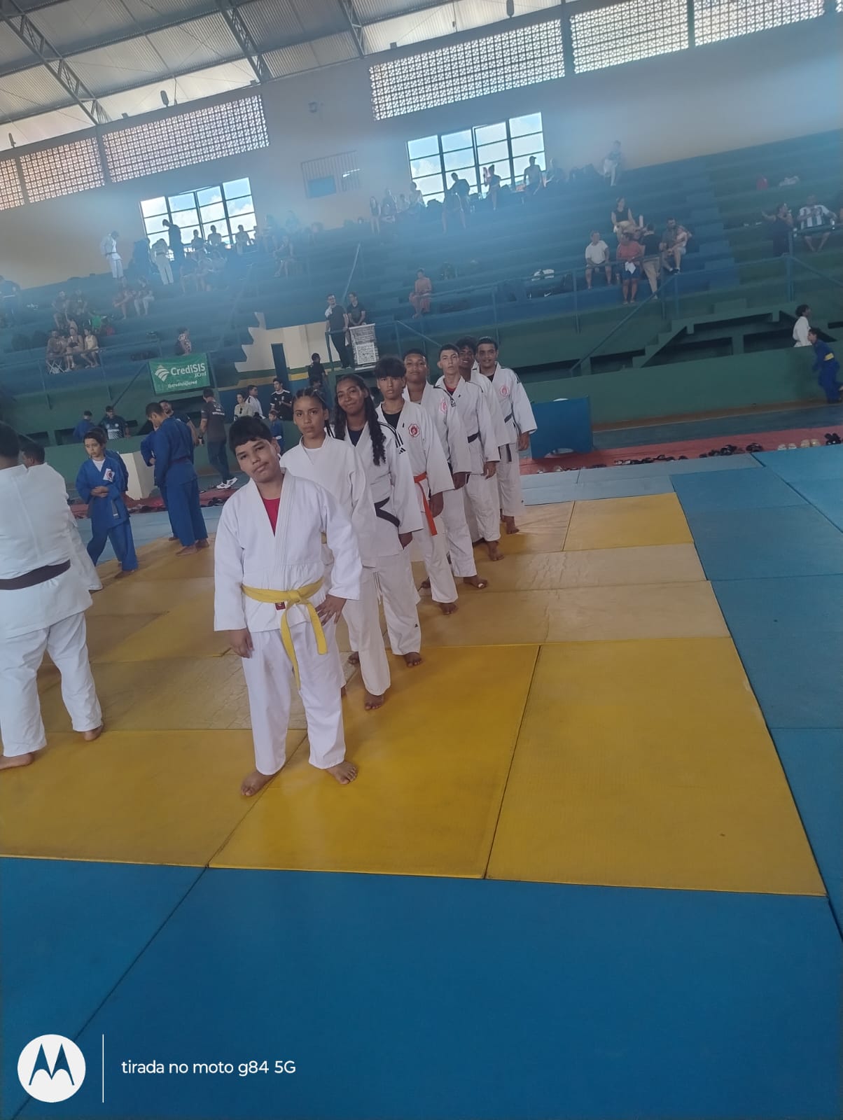 Alinhamento na Cerimônia de Abertura: David, Letícia, Kauani,Nicolas, Guilherme, Samuel, Felipe, Rennan